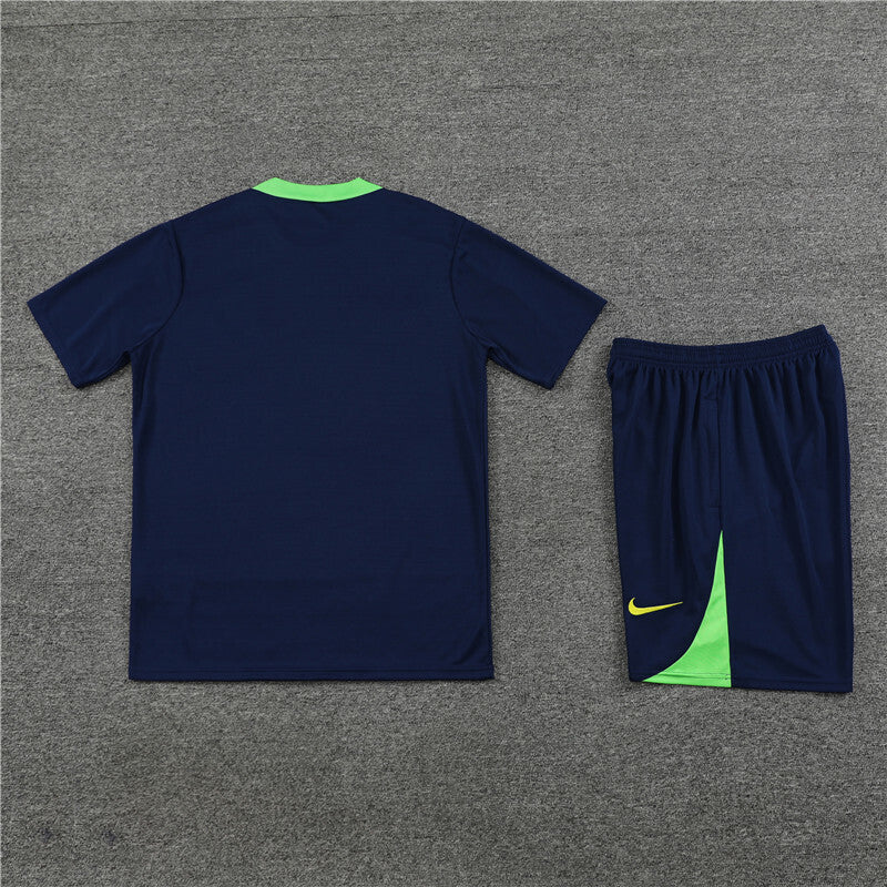 Ensemble Brésil Navy et Vert Fluo | Édition Été 2026