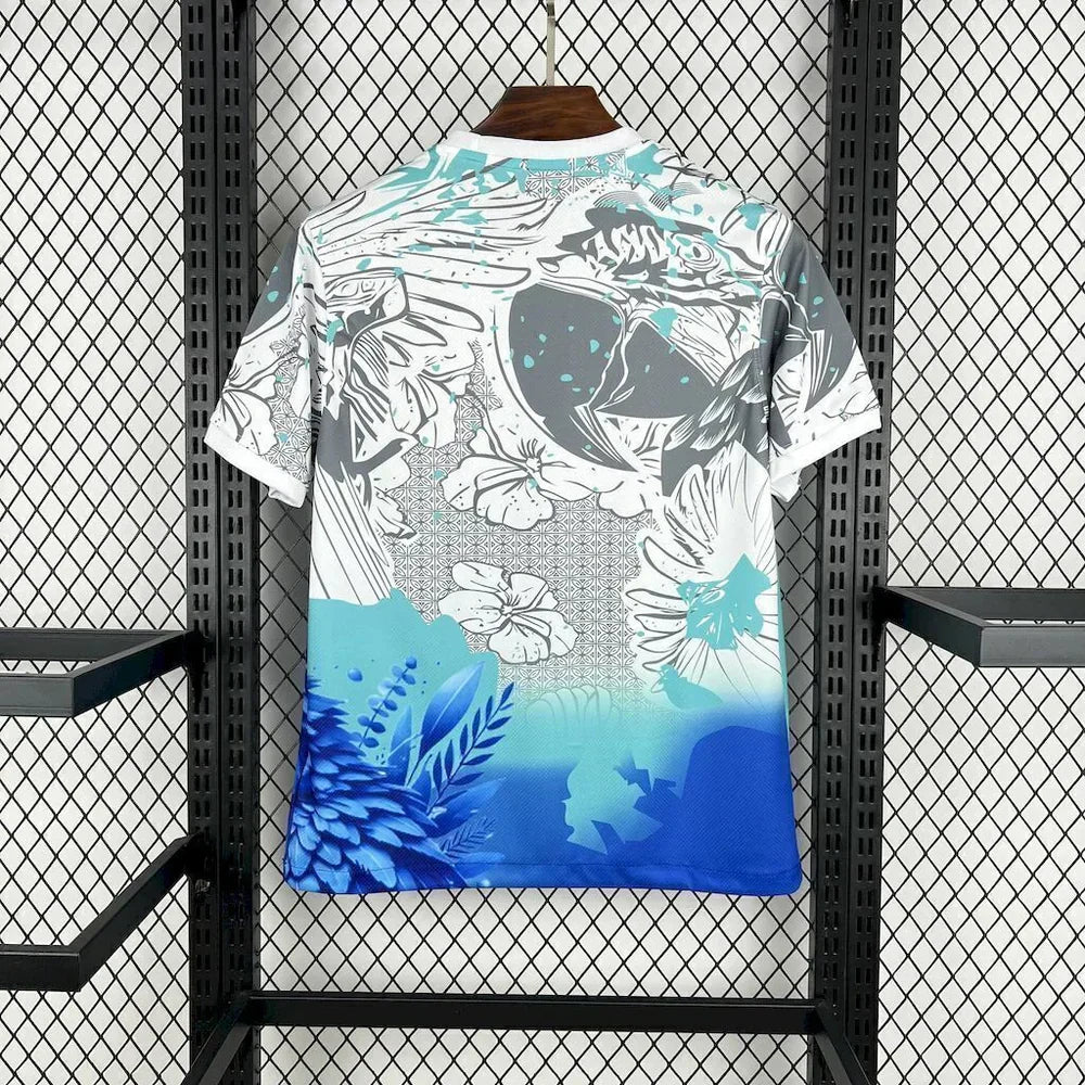 Maillot Brésil Concept Perroquet bleu et blanc 24/25
