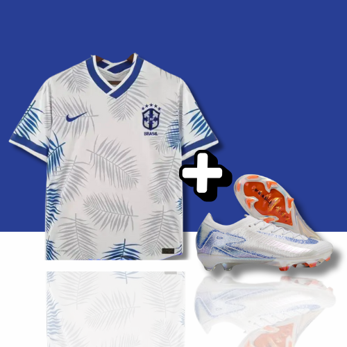 PACK | Maillot Brésil Concept Fleurs Bleu et Blanche 23/24 + AIR ZOOM MERCURIAL VAPOR XVI ELITE AG-6