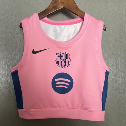 Crop Top Barcelone Rose et Bleu 2025/2026