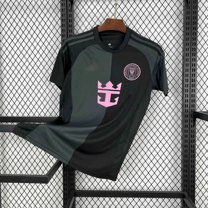 Inter Miami Fußballtrikot 25/26, Schwarz und Grau