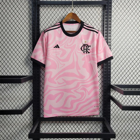 Maillot Flamengo Third Rayé Rose 23/24