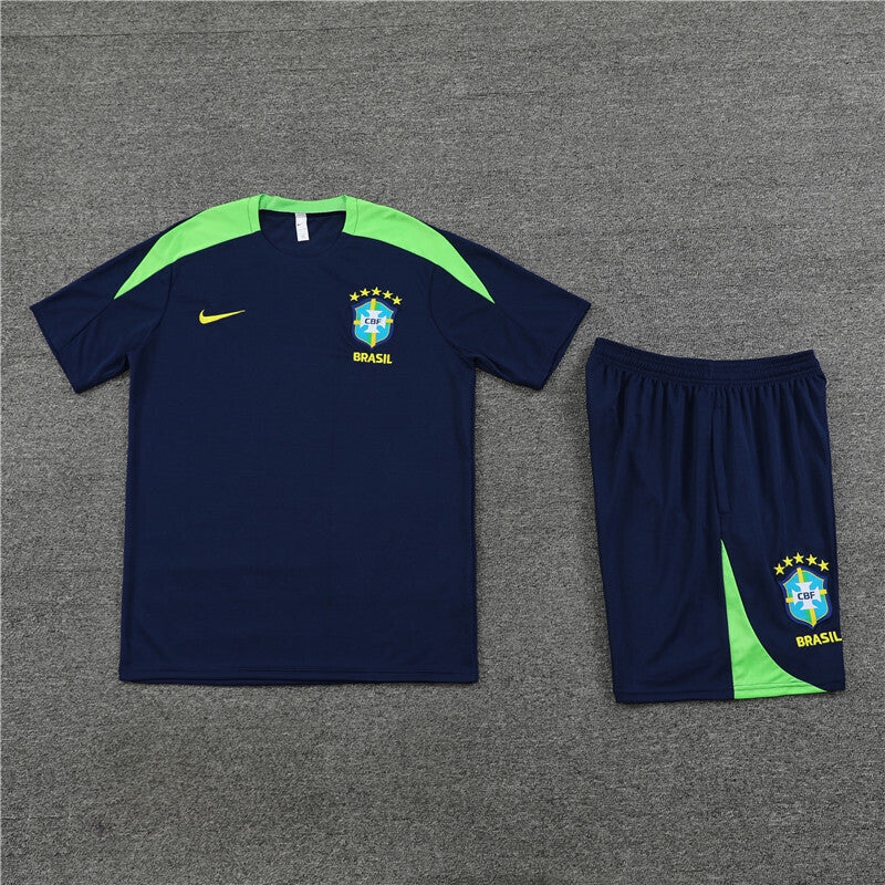 Ensemble Brésil Navy et Vert Fluo | Édition Été 2026
