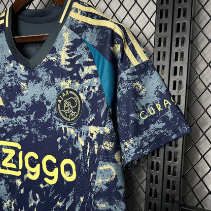 Maillot Ajax Extérieur Jaune et Bleu 24/25