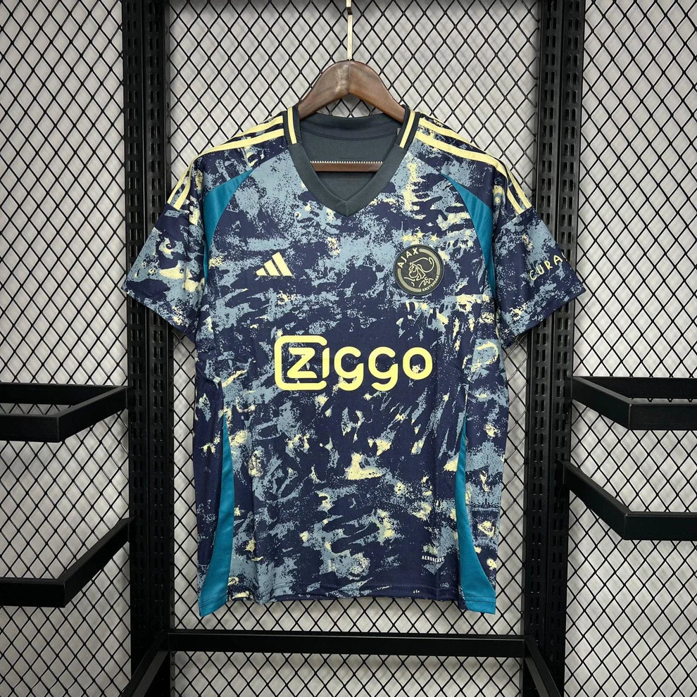 Maillot Ajax Extérieur Jaune et Bleu 24/25