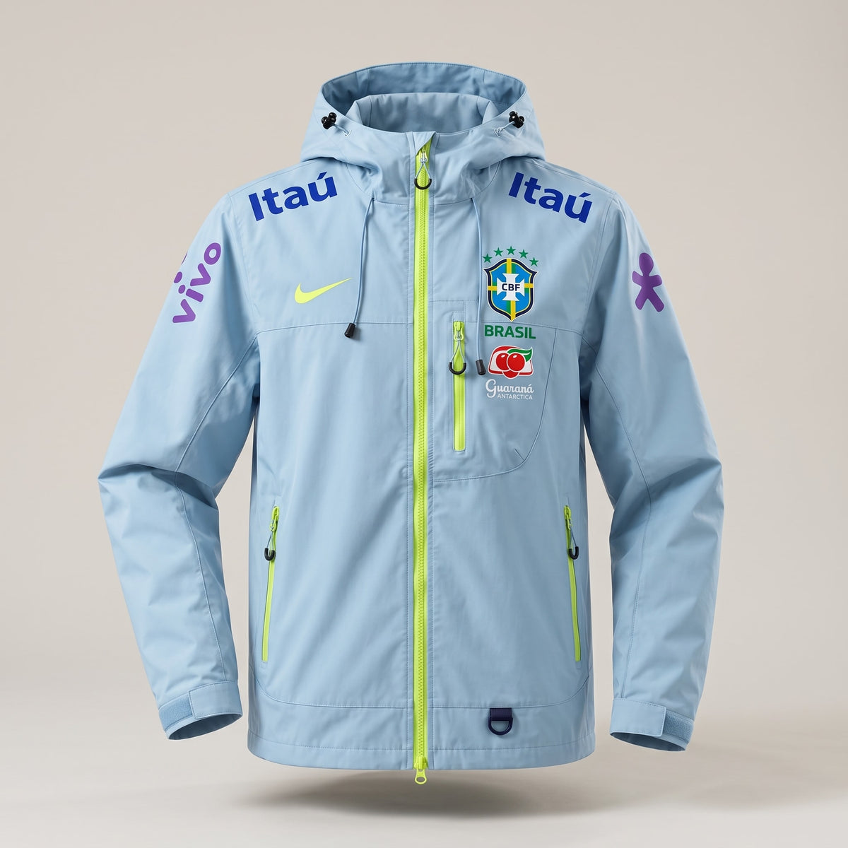 Veste Brésil bleu clair 2025/2026 – vue de face