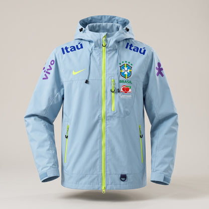 Veste Brésil bleu clair 2025/2026 – vue de face
