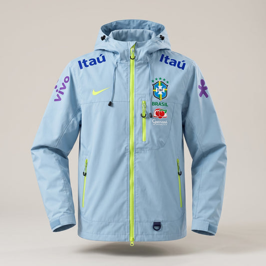 Veste Brésil bleu clair 2025/2026 – vue de face