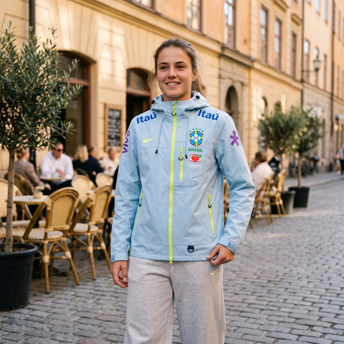 Veste Brésil bleu clair 2025/2026 – portée