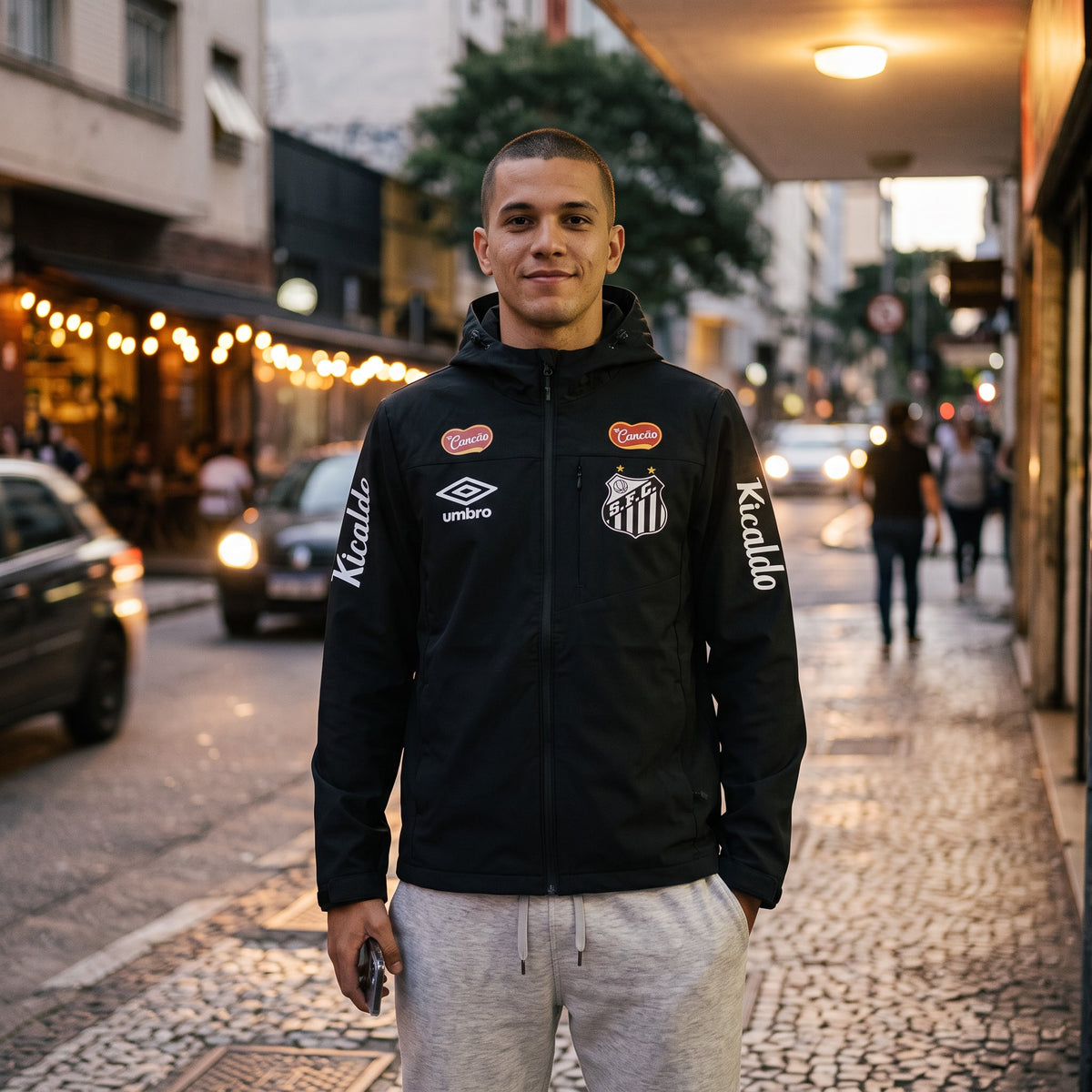 Veste Santos noir 2025/2026 – portée